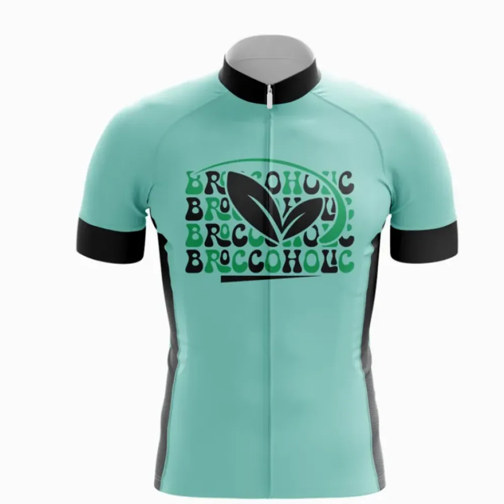 Broccoholic Lime Mint & Black Cycling Jersey