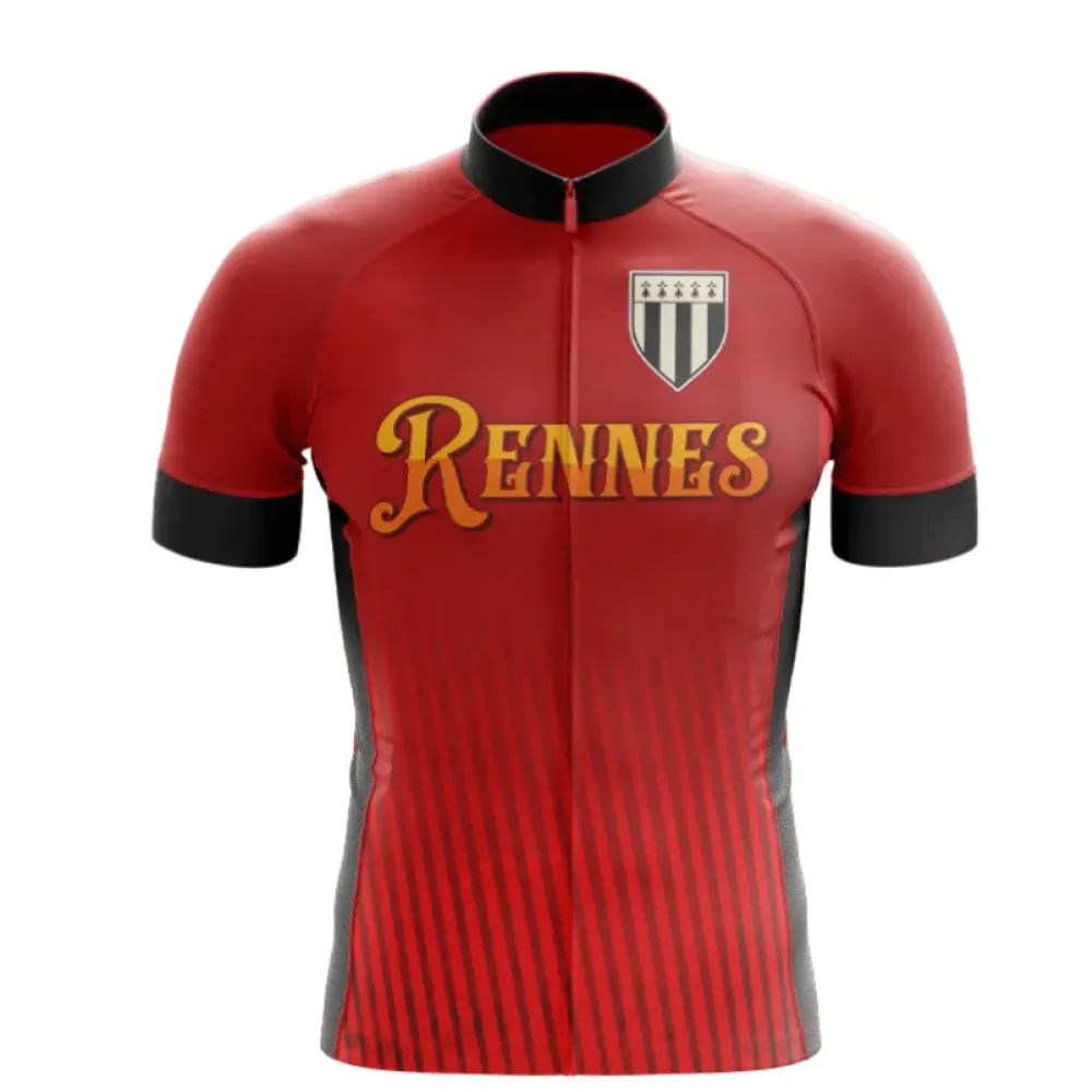Rennes Cycling Jersey Short Sleeve/Red/Black