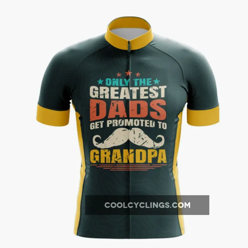 Grandpa's Greatest Dads Cycling Jersey - Promotional/Black/Yellow