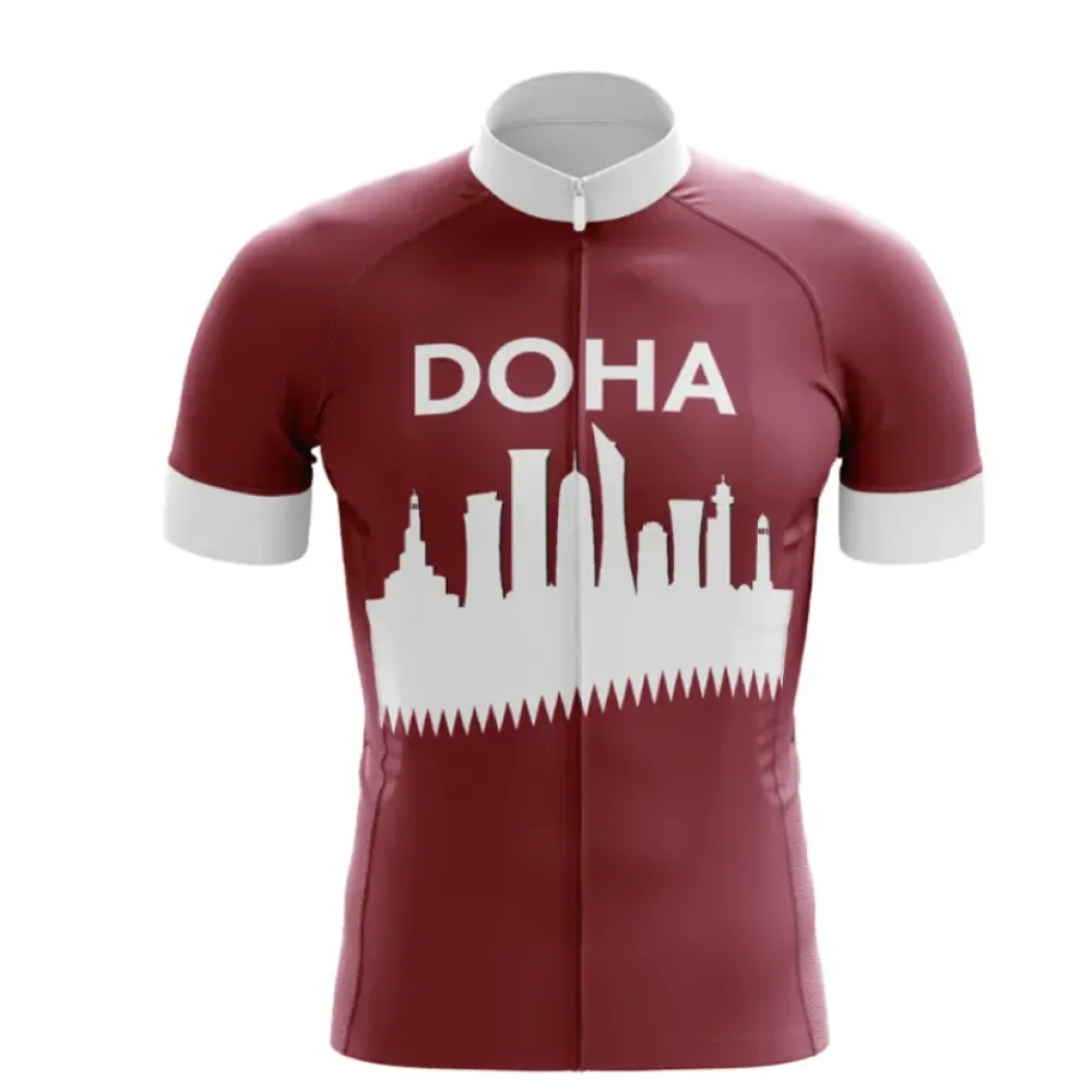 Doha Jersey Maroon/White