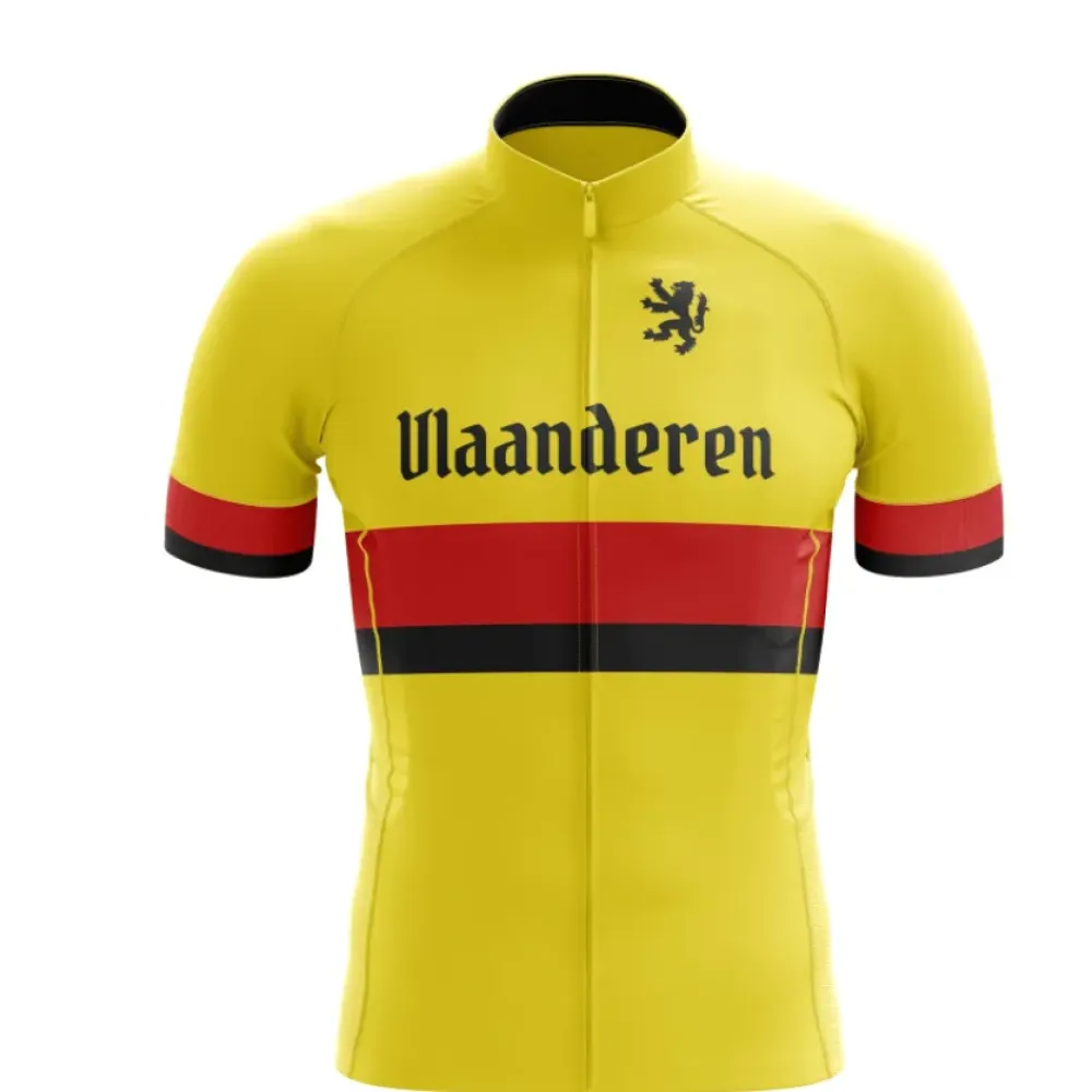 Vlaanderen Cycling Jersey Yellow/Red/Black