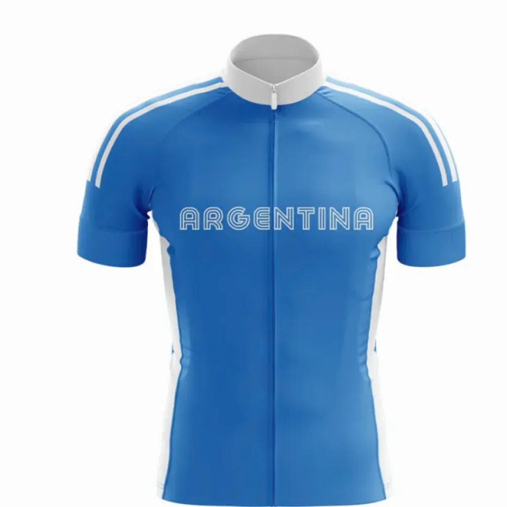 Argentina Retro Cycling Jersey Blue/White