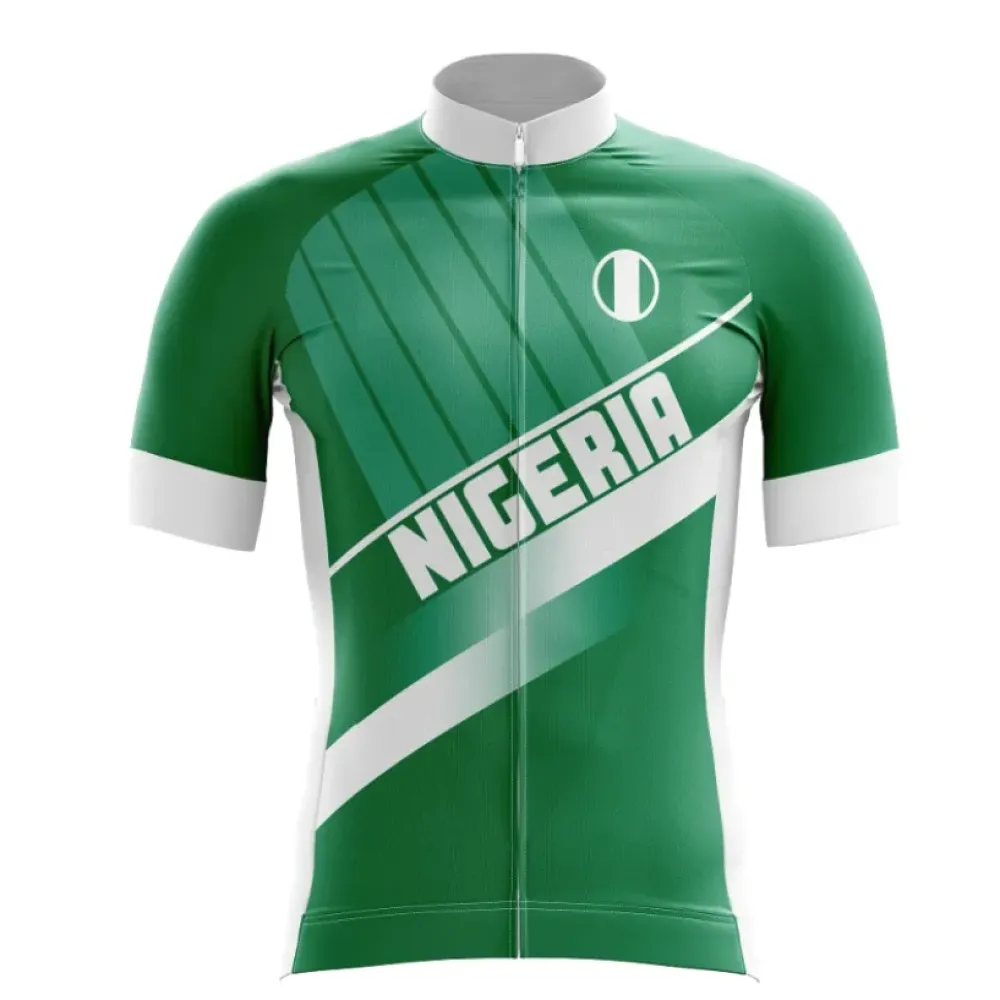 Nigeria Cycling Jersey Green/White