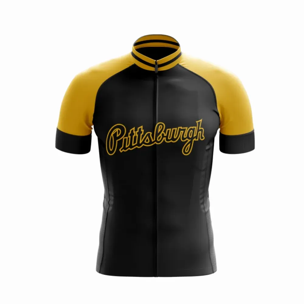 Pittsburgh Cycling Jersey Black/Yellow
