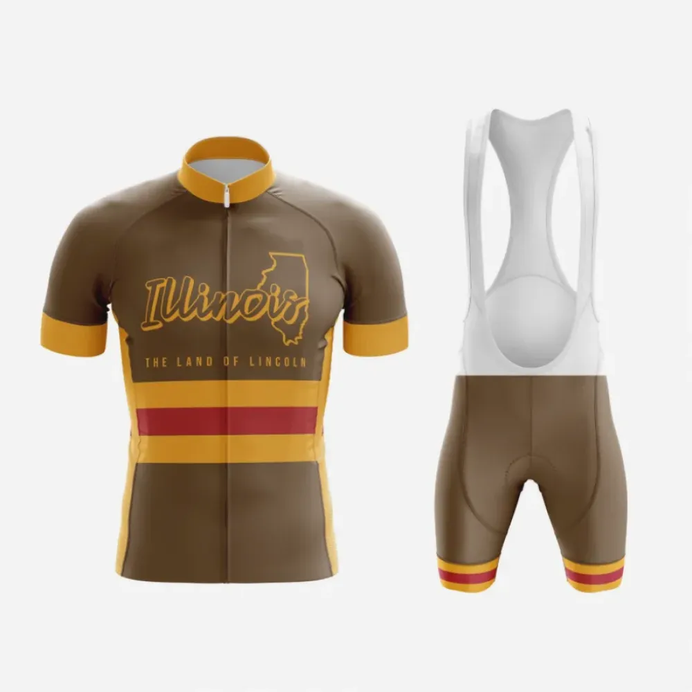 Illinois Cycling Kit Special Edition Brown/Gold/Red