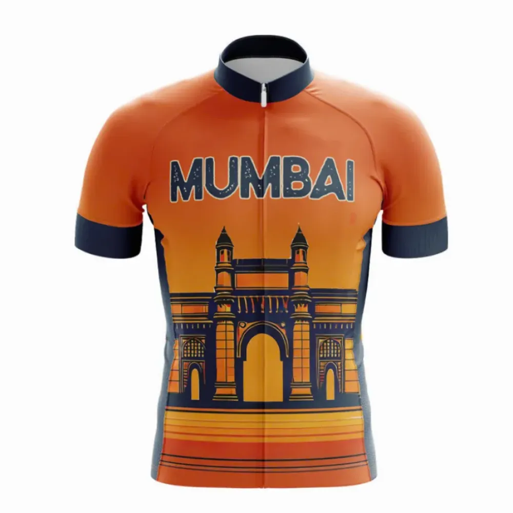 Exclusive Mumbai Cycling Jersey Gateway Orange/Navy/Red
