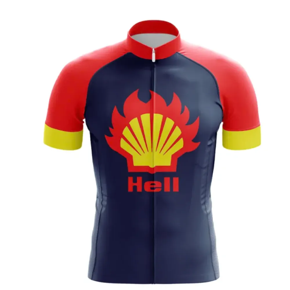Shell Hell Cycling Jersey Red/Black/Yellow