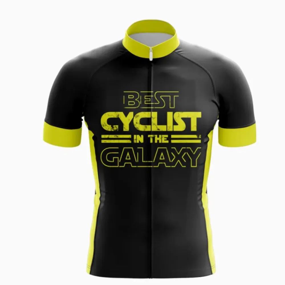 Best Cyclist Galaxy Commemorative Cycling Jersey Black/Neon Yellow