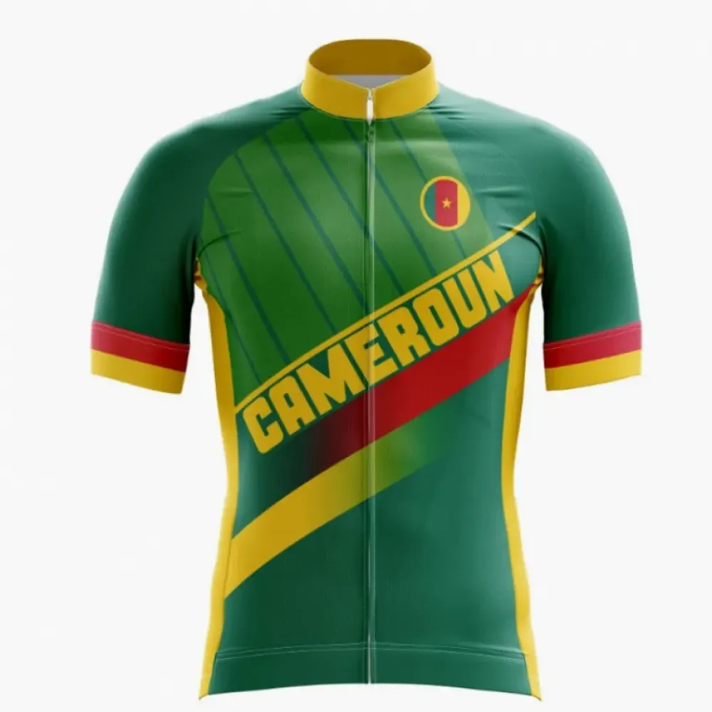 Cameroun Cycling Jersey Green/Yellow/Red