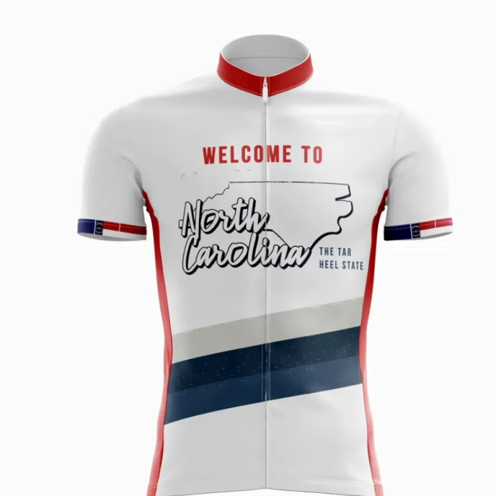North Carolina Cycling Jersey White/Red/Navy