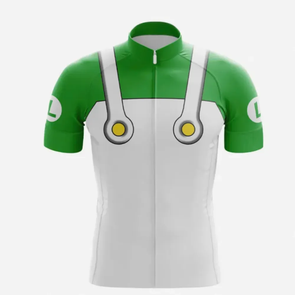 Luigi Cycling Jersey Green/White/Yellow