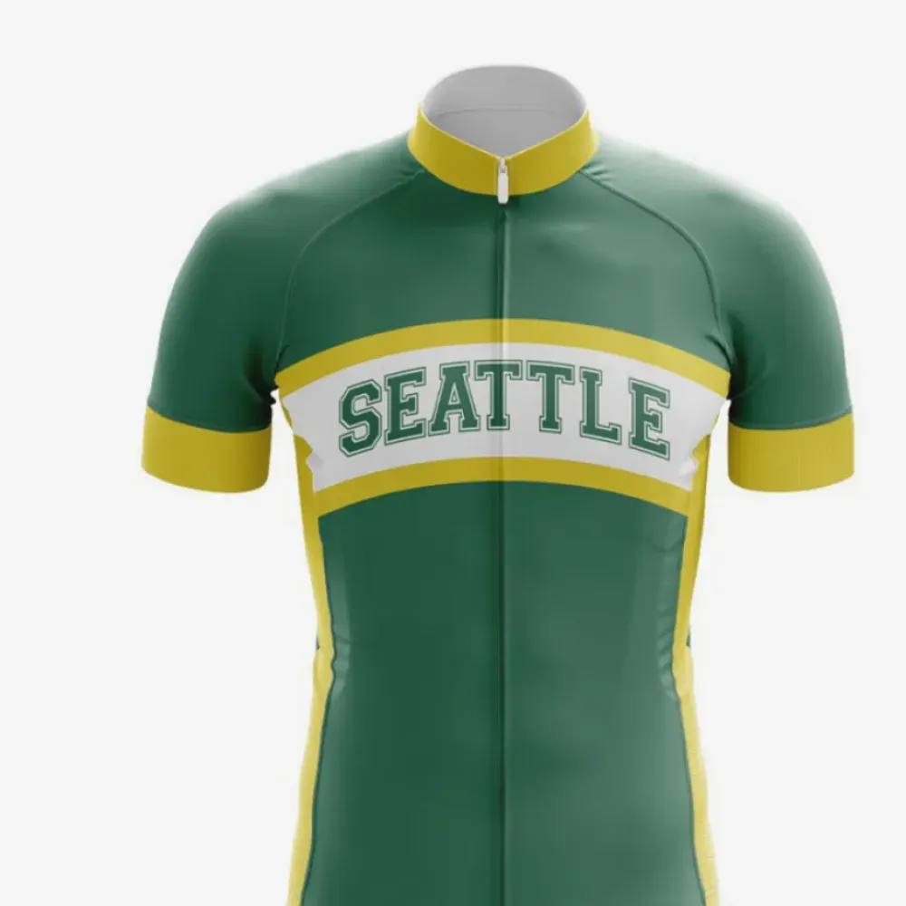 Seattle Sonics Performance Cycling Jersey Green/Yellow