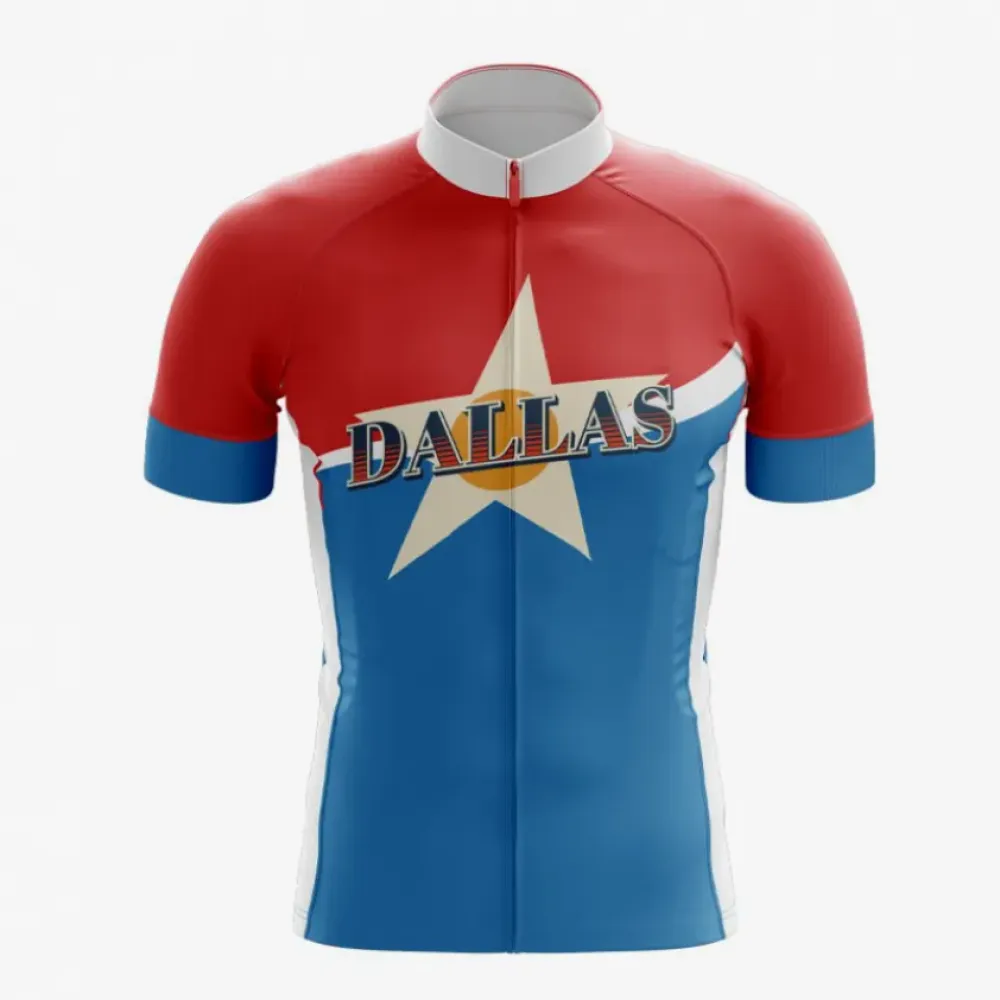 Dallas Cycling Jersey Red/Blue/White