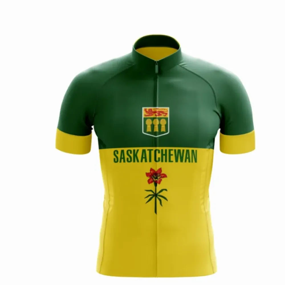 Saskatchewan Cycling Jersey Green/Yellow