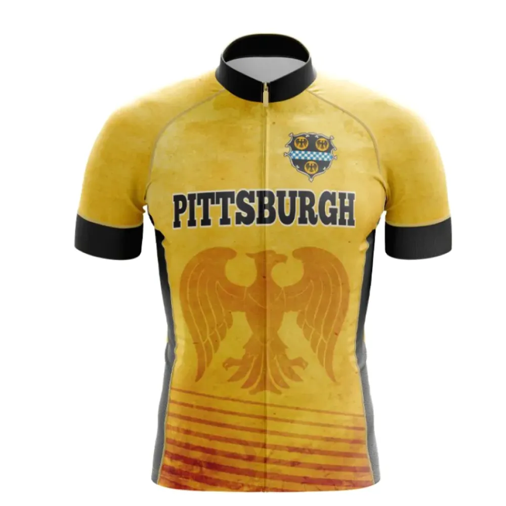 Pittsburgh Cycling Jersey Wings Gold/Black