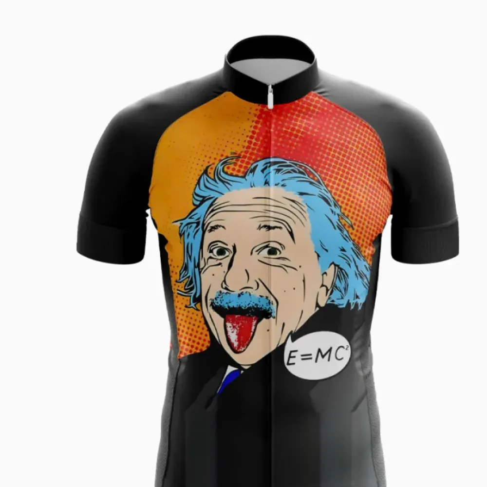 Einstein Pop Art Blue-Dot Cycling Jersey