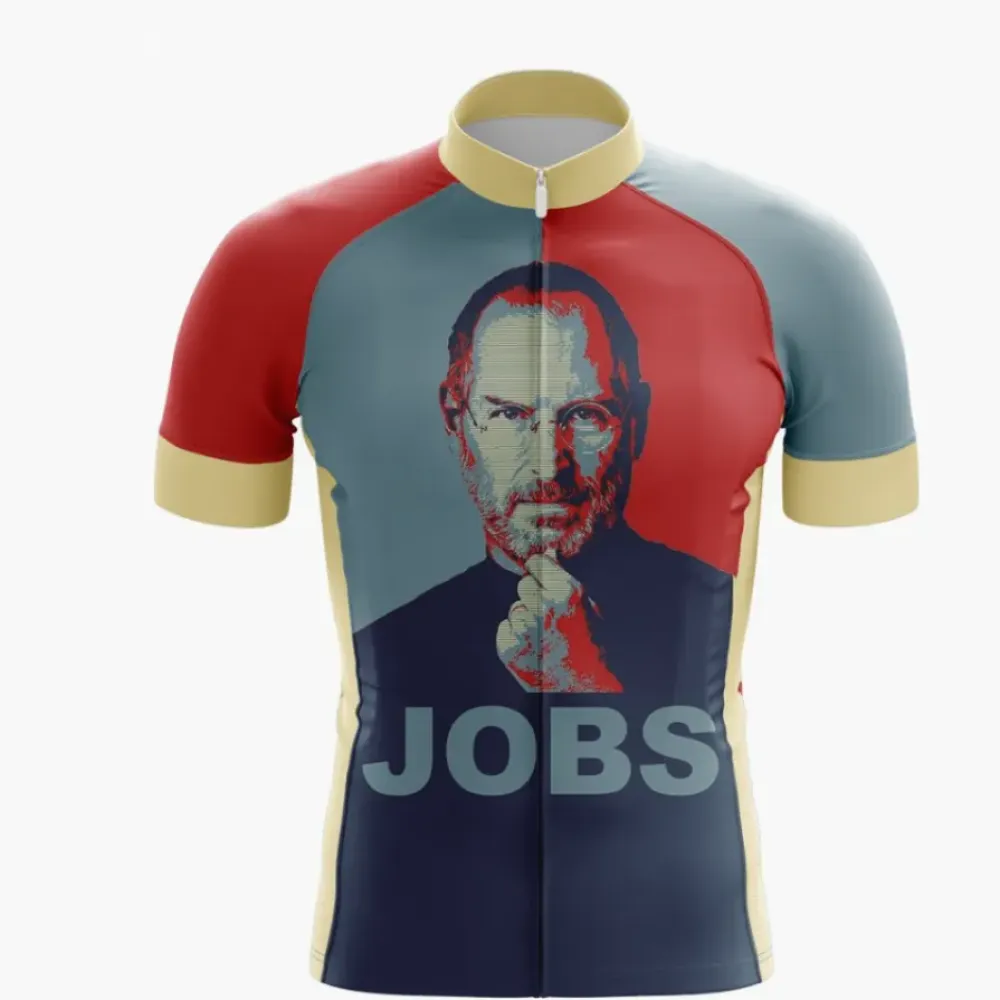 Steve Jobs Cycling Jersey Red/Blue/Gold