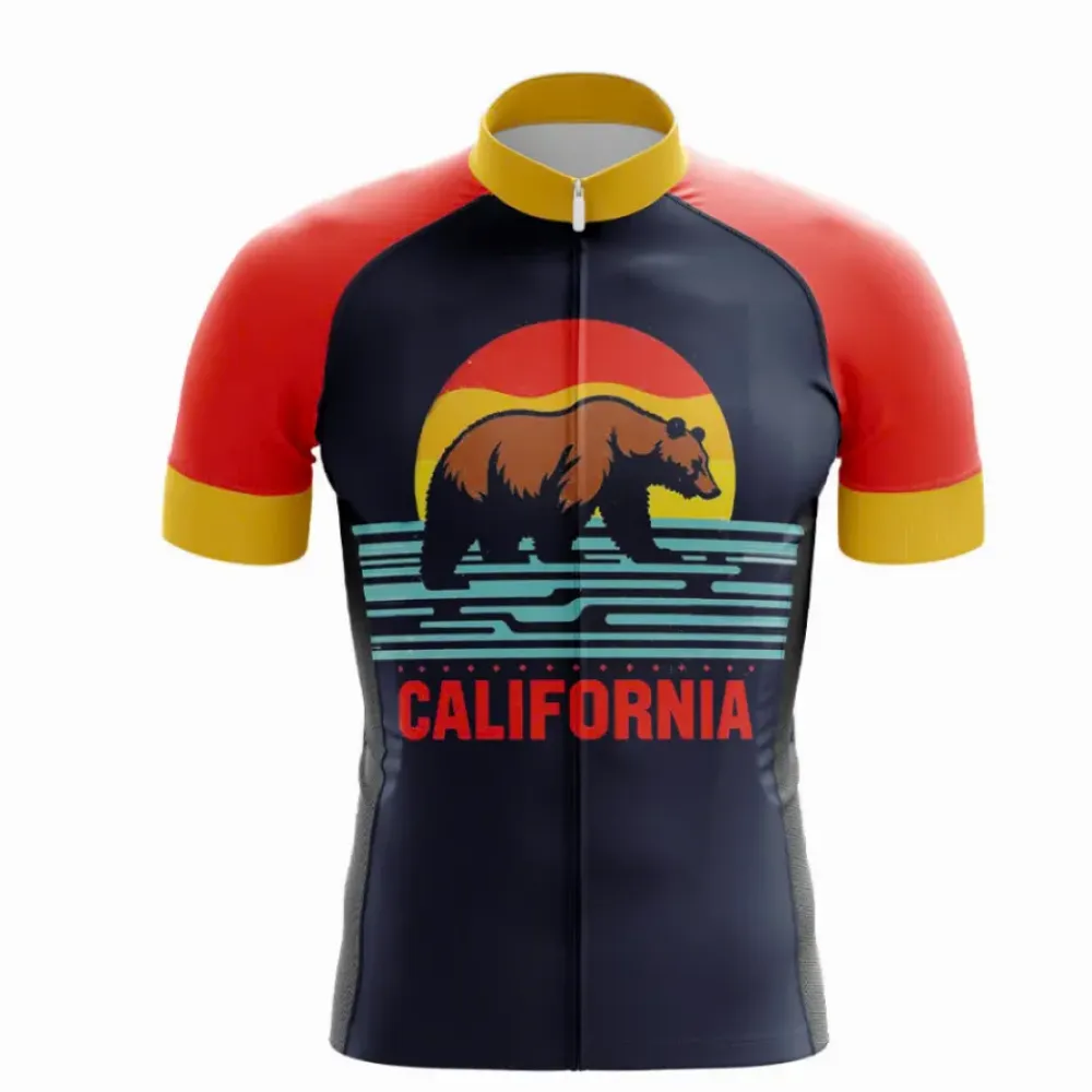California Bear Cycling Jersey Red/Yellow/Black