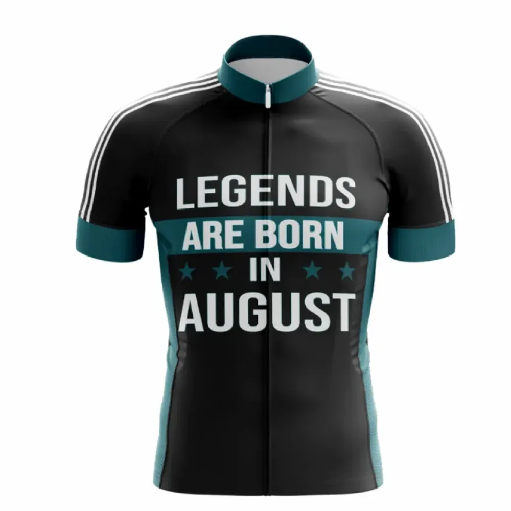 Cycling Jersey Legends Born in Teal/Black/White