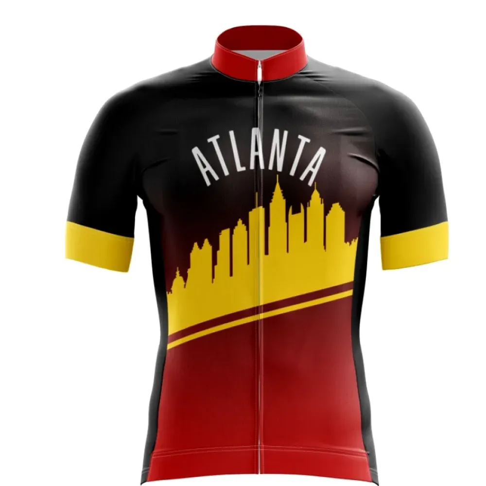 Atlanta City Silhouette Cycling Jersey Black/Yellow/Red