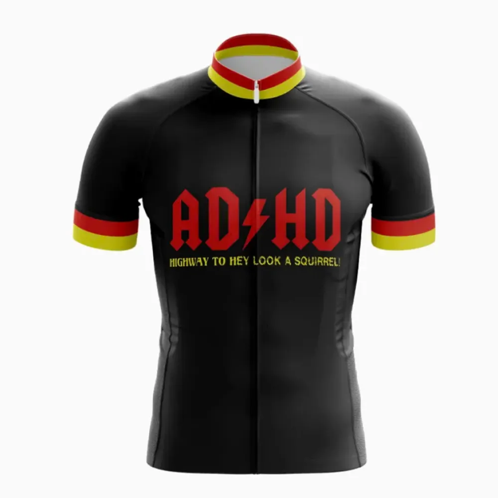 ADHD Cycling Jersey Bold Red/Yellow/Black