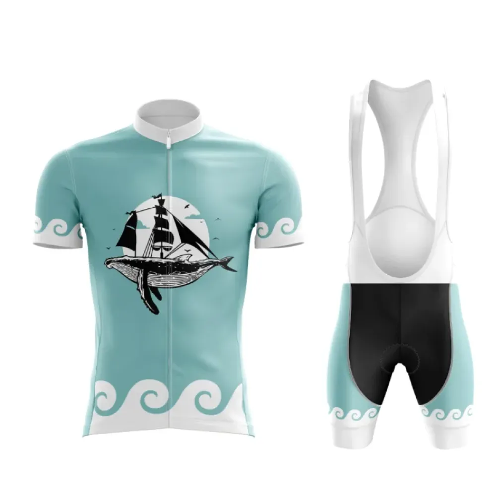Whale Boat Cycling Kit Aqua/White/Black