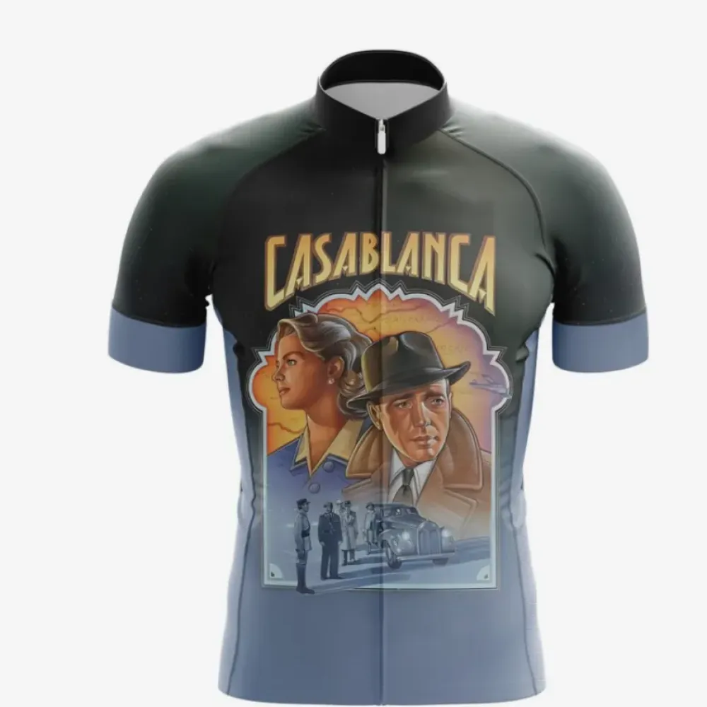 Casablanca Cycling Jersey Pastel Blue/Green/Black