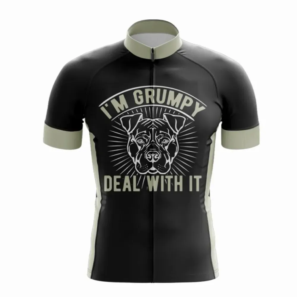 Grumpy Dog Cycling Jersey Black/Grey