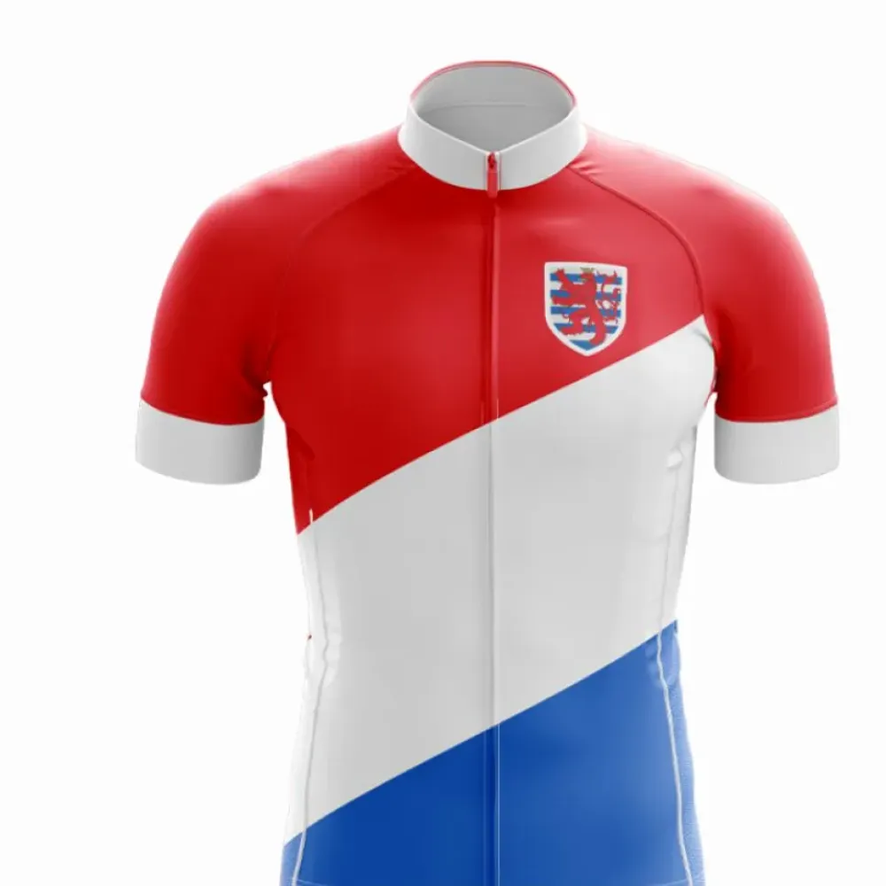 Luxembourg Cycling Jersey Red/White/Blue