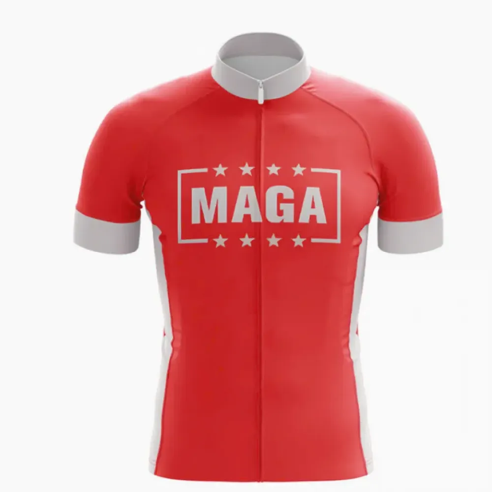 MAGA Cycling Jersey Stars Red/White