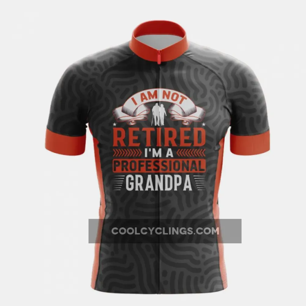 Professional Grandpa Cycling Jersey Black/Red