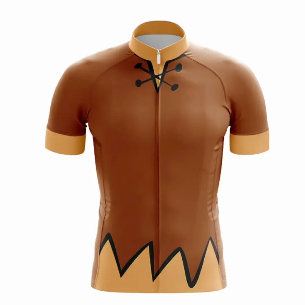 Barney Cycling Jersey Brown/Gold/Black