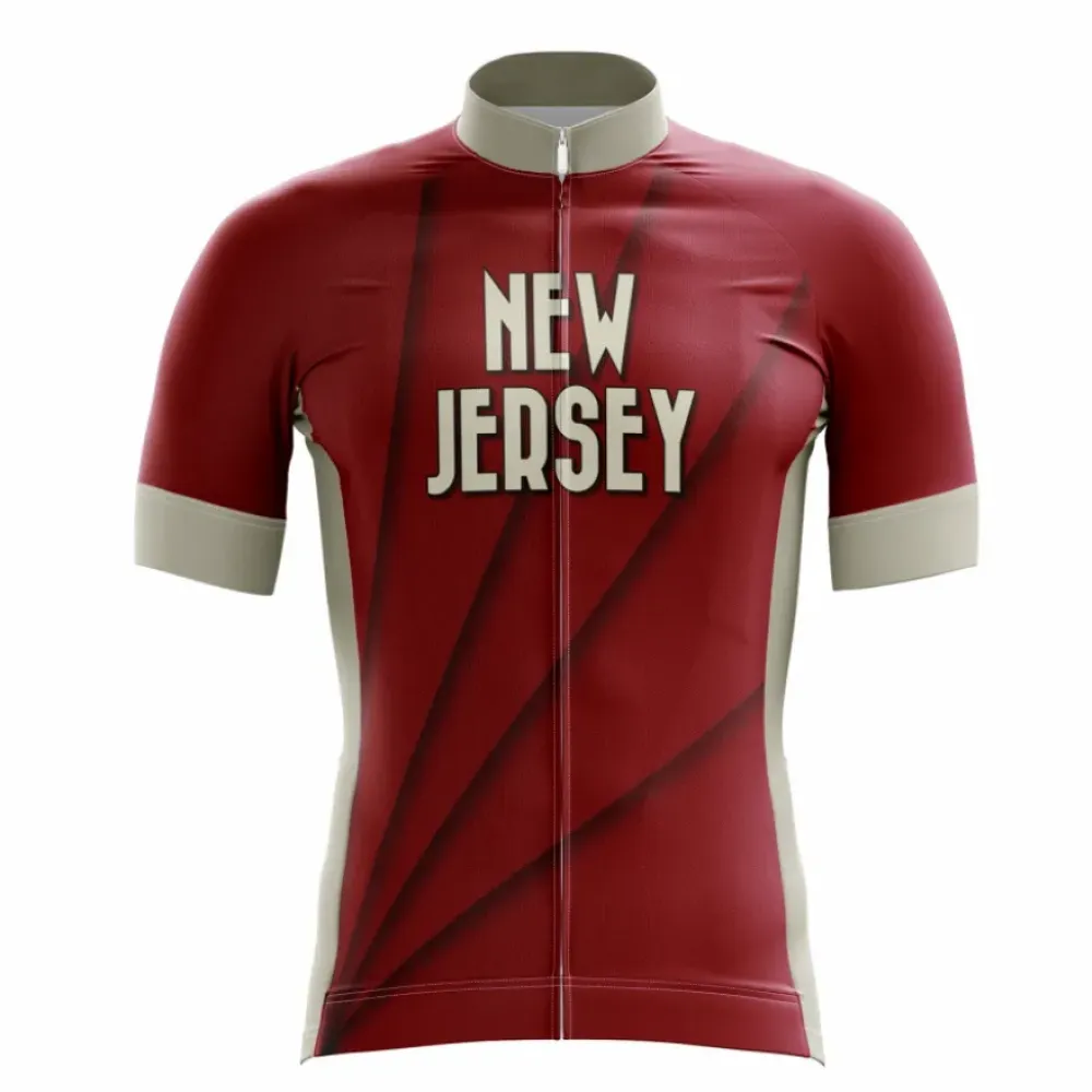 New Jersey Red Road Cycling Jersey Short Sleeve