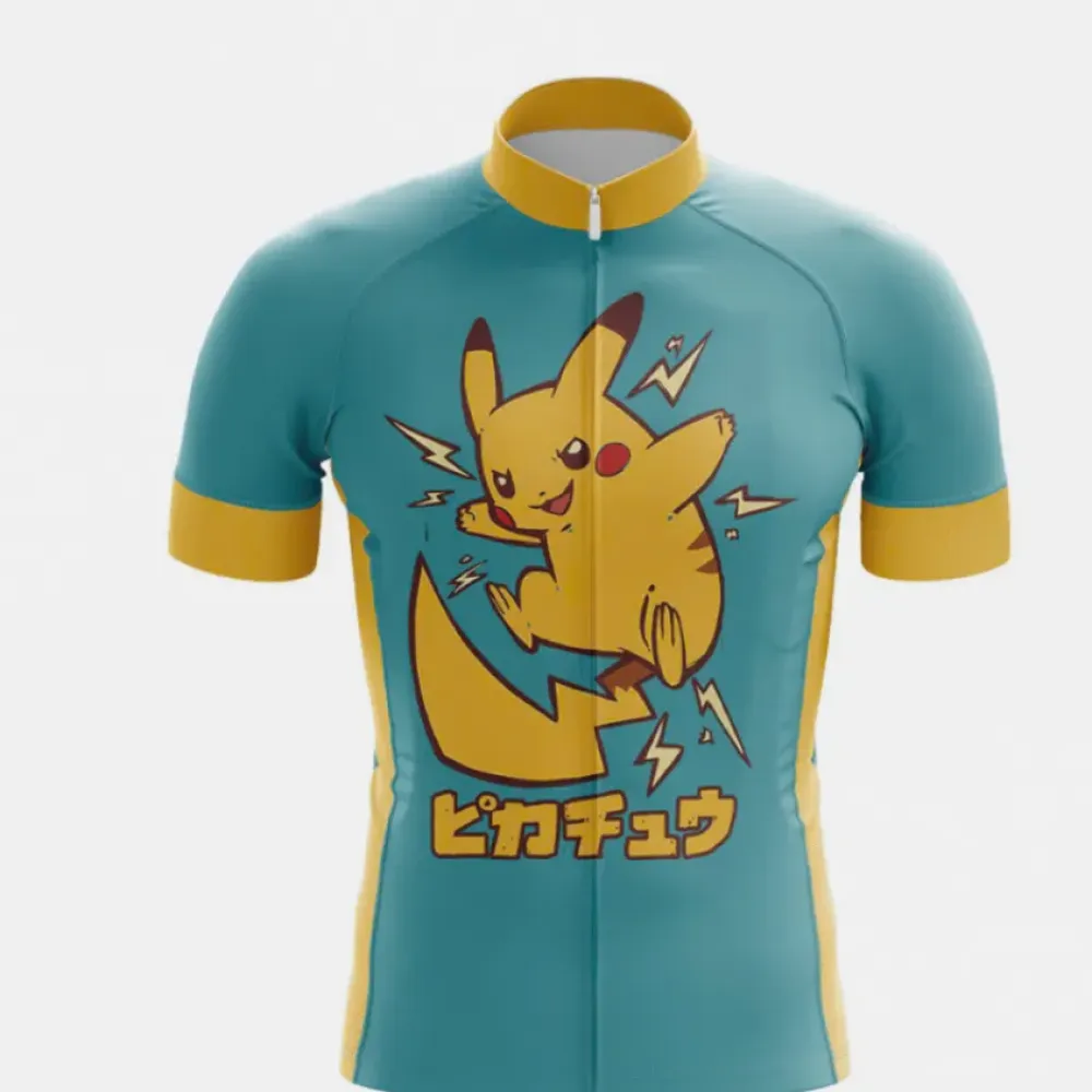 Pokemon Pikachu Electric Bike Jersey Teal/Yellow