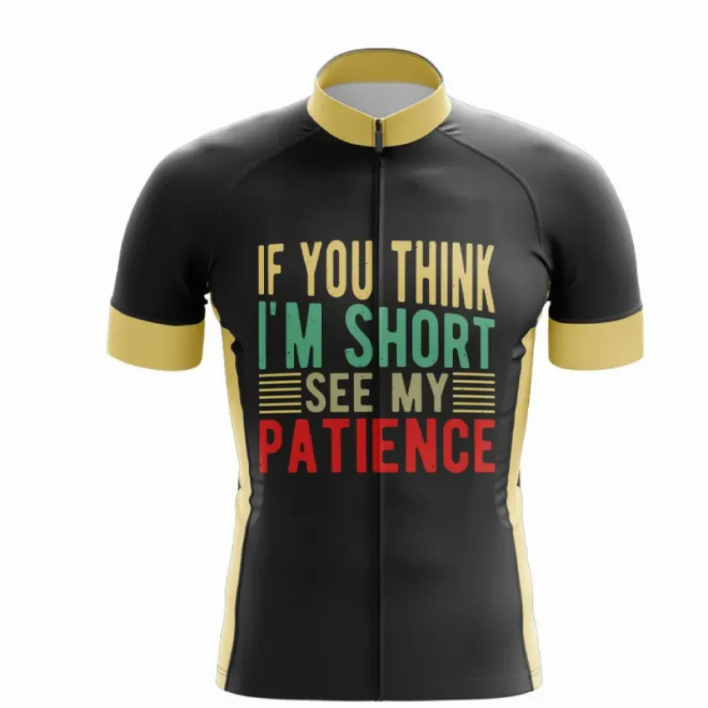 Cycling Jersey Short Sleeves Black/Yellow/Gold