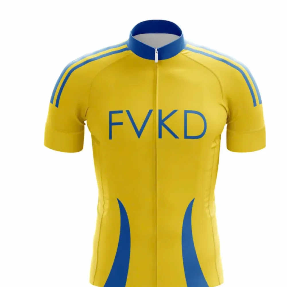 FVKD Cycling Jersey Yellow/Blue