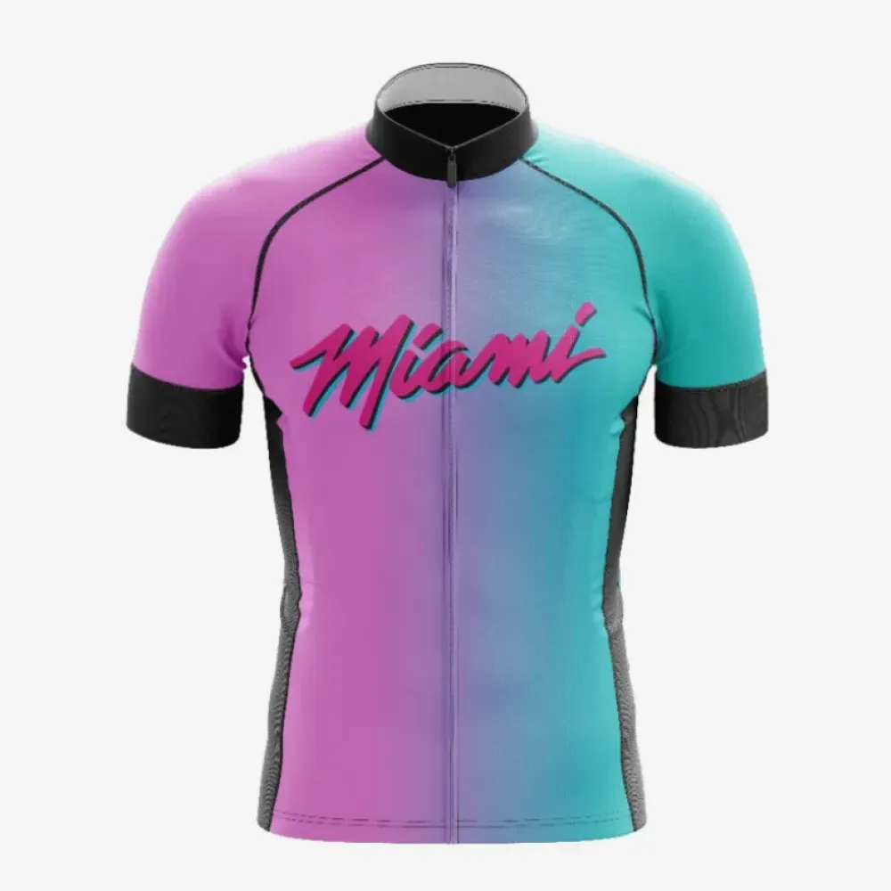 Miami Cycling Jersey Gradient Purple/Teal