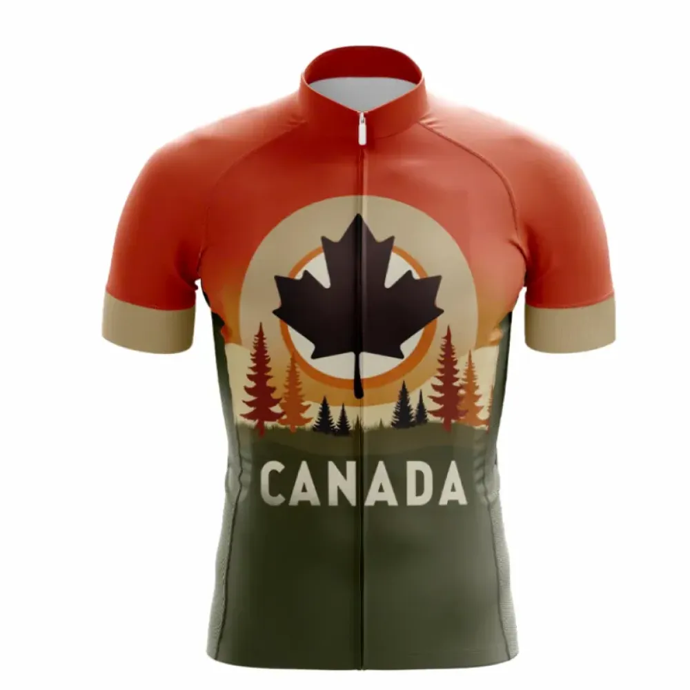 Canada Bold Red Maple Cycling Jersey