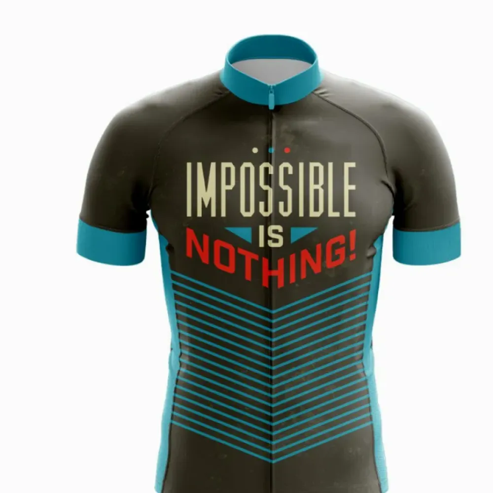 Impossible Is Nothing Cycling Jersey Black/Teal/Red