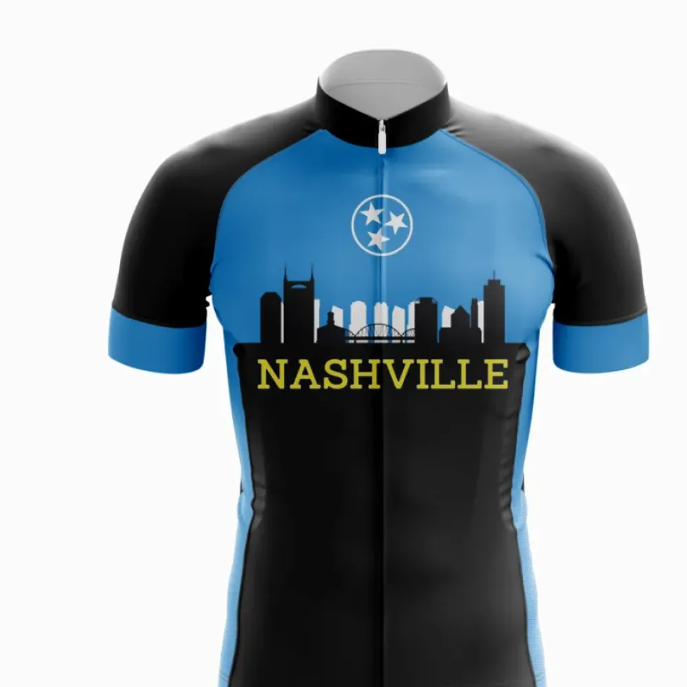 Nashville Cycling Jersey Black/Blue/Gold