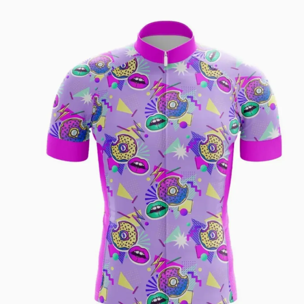 90s Donut Cycling Jersey Purple/Pink/Lavender