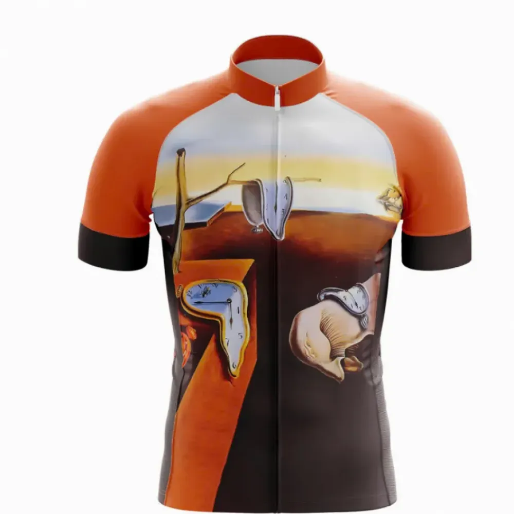 Salvador Dali Cycling Jersey Orange/Black/Brown