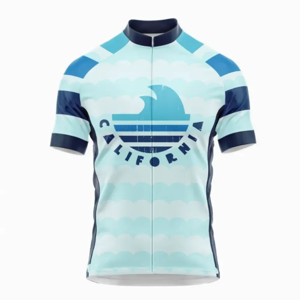 California Waves Cycling Jersey Blue/White/Sky
