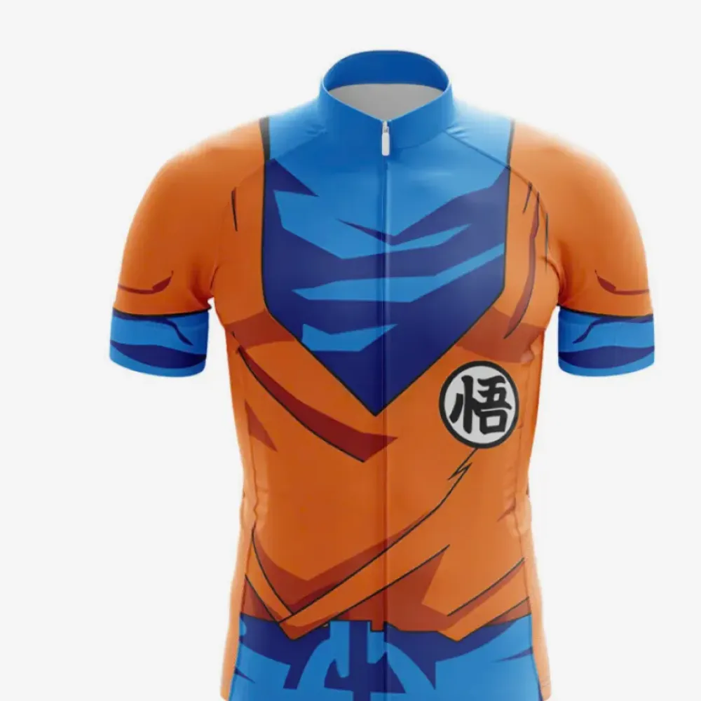 Dragon Ball Goku Cycling Jersey Blue/Orange