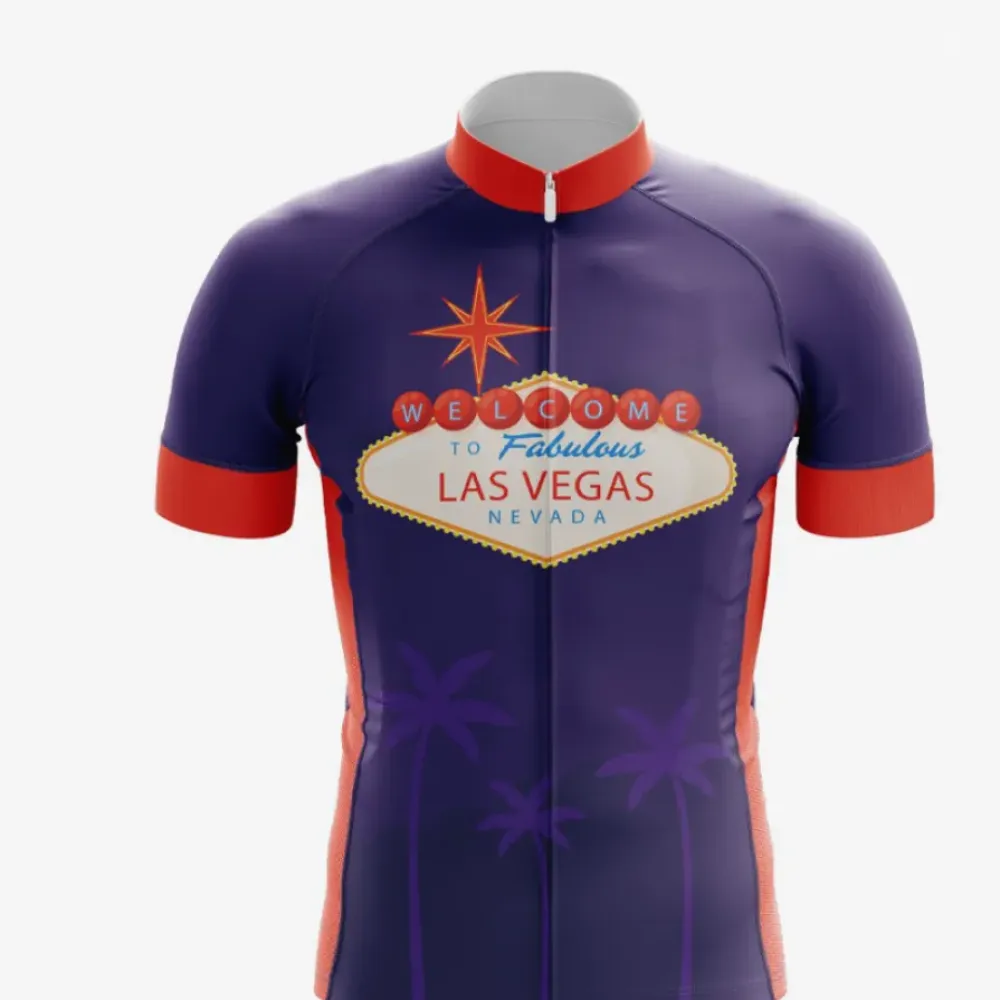 Las Vegas Cycling Jersey Welcome Fabulous Navy/Red/Purple