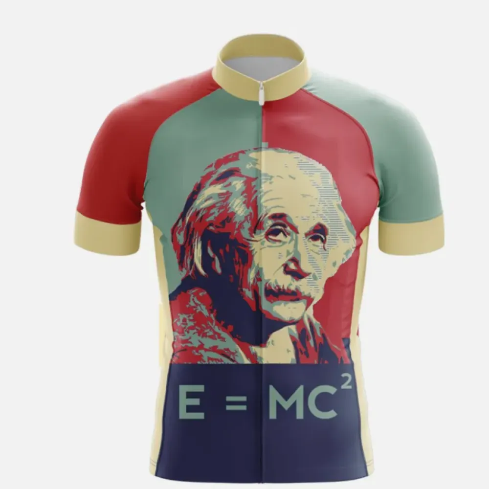 Einstein Vintage Cycling Jersey Red/Green/Beige