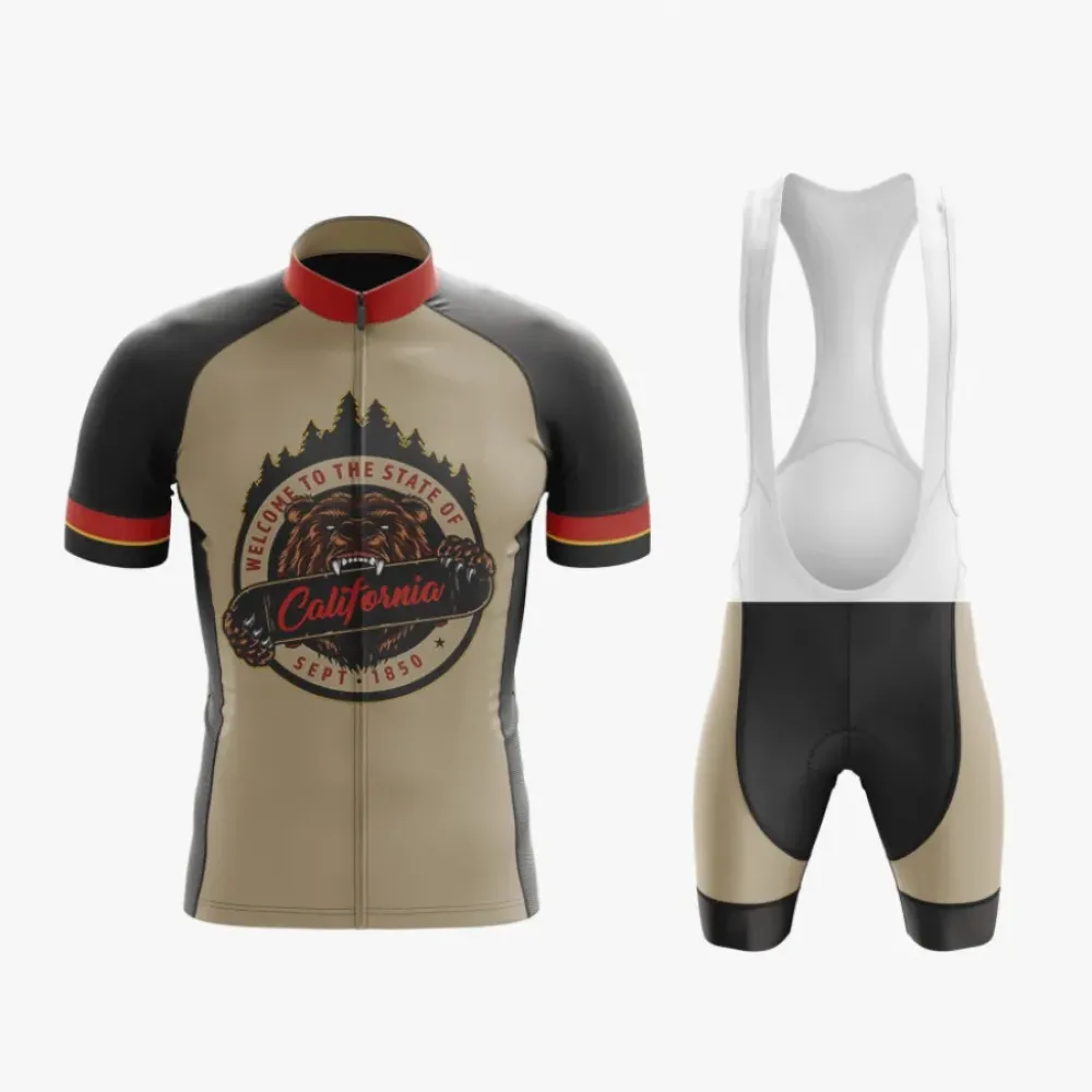 California Cycling Kit Brown/Black/White