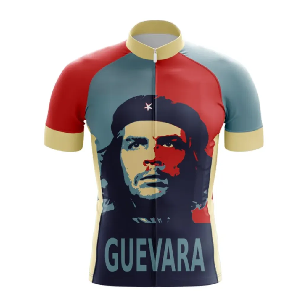 Che Guevara Cycling Jersey Red/Blue/Grey