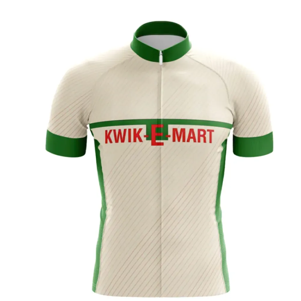 Kwik-E-Mart Cycling Jersey Striped/Beige/Green
