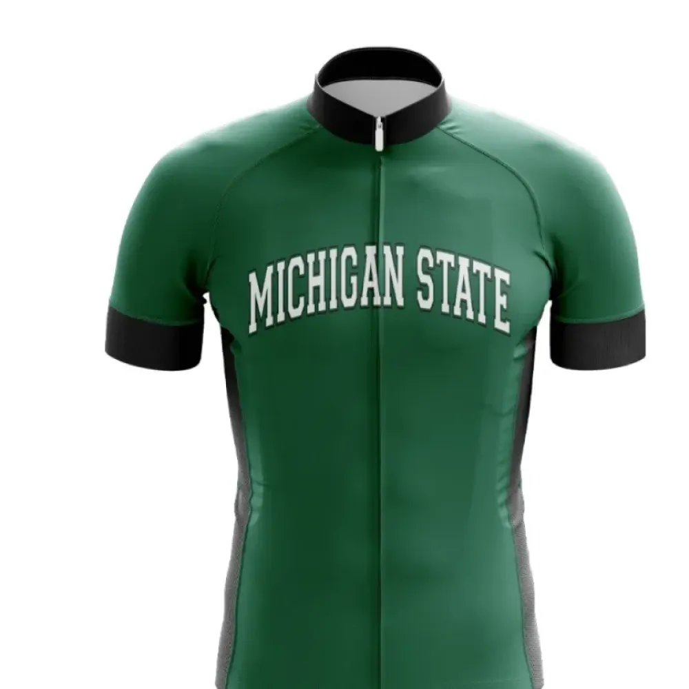 Michigan State Cycling Jersey Short-Sleeve Green/Black